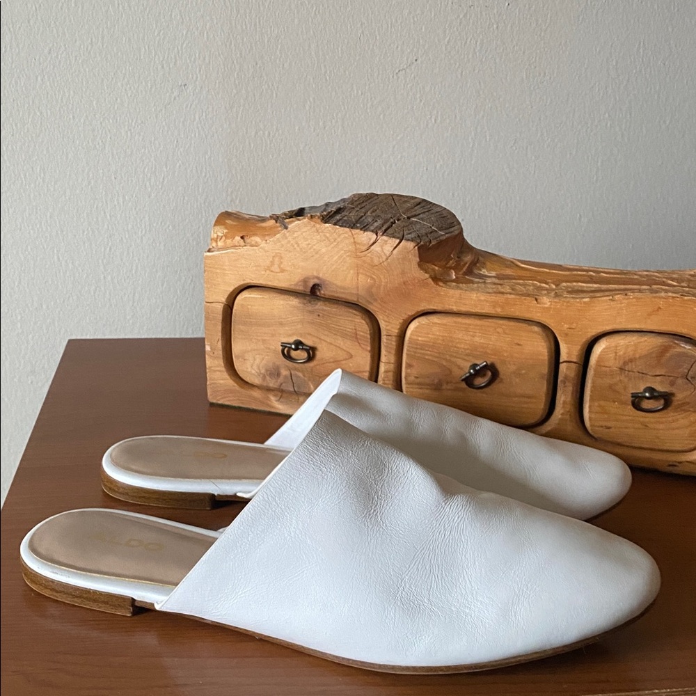 Aldo White Mules